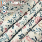 Living Room Rug Floral Washable Low