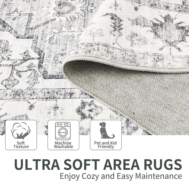 Living Room Rug Washable Large Brick