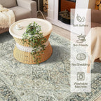 Living Room Rug Washable Large Brick