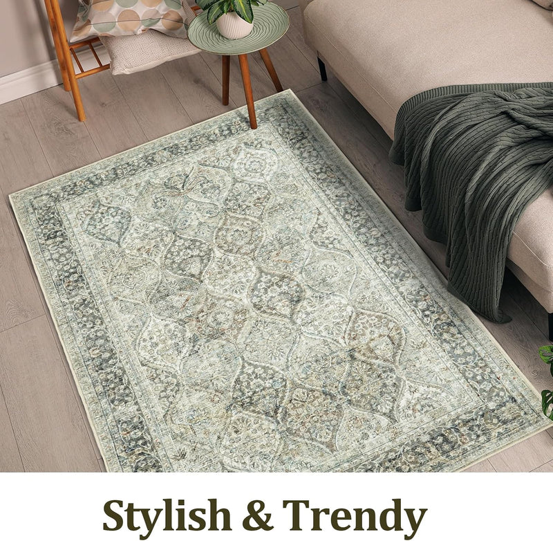 Living Room Rug Washable Large Brick