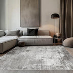 Living Room Rug Washable Rugs Abstract Denim