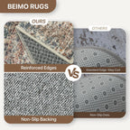 Living Room Rug Washable Rugs Abstract Denim
