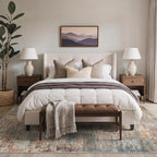 Living Room Rug Washable Rugs Abstract Denim