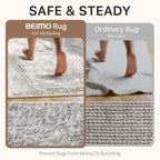Living Room Rug Washable Rugs Abstract Denim