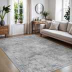 Living Room Rug Washable Rugs Abstract Denim