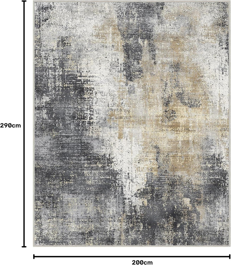 Living Room Rug Washable Rugs Abstract Denim