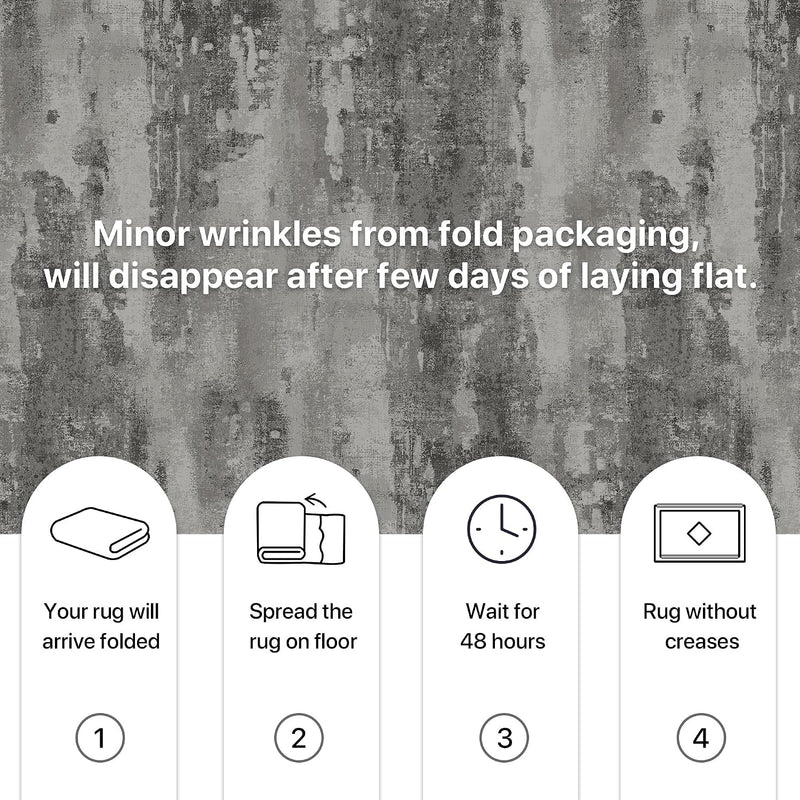 Living Room Rug Washable Rugs Abstract Denim