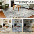 Living Room Rug Washable Rugs Abstract Denim