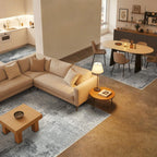 Living Room Rug Washable Rugs Abstract Ochre