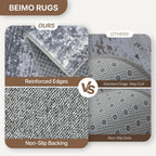 Living Room Rug Washable Rugs Abstract Ochre