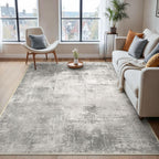 Living Room Rug Washable Rugs Abstract Ochre