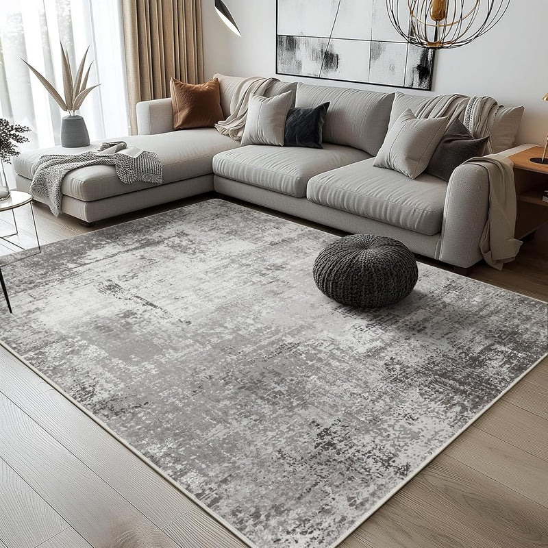 Living Room Rug Washable Rugs Abstract Ochre