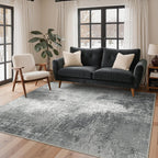 Living Room Rug Washable Rugs Abstract Ochre