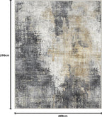 Living Room Rug Washable Rugs Abstract Ochre
