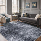 Living Room Rug Washable Rugs Abstract Ochre