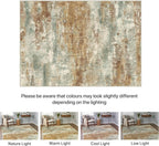 Living Room Rug Washable Rugs Abstract Ochre