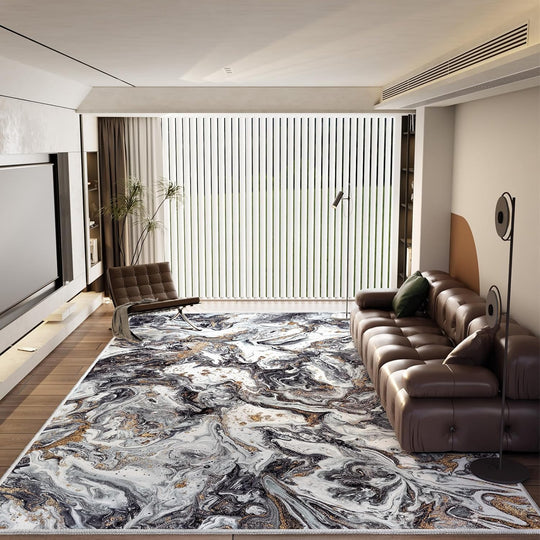 Washable Abstract Area Rug