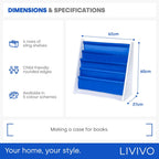 Livivo Colorful Kids Bookshelf 4 Tier Children's Bookcase