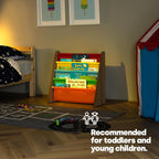Livivo Colorful Kids Bookshelf 4 Tier Children's Bookcase