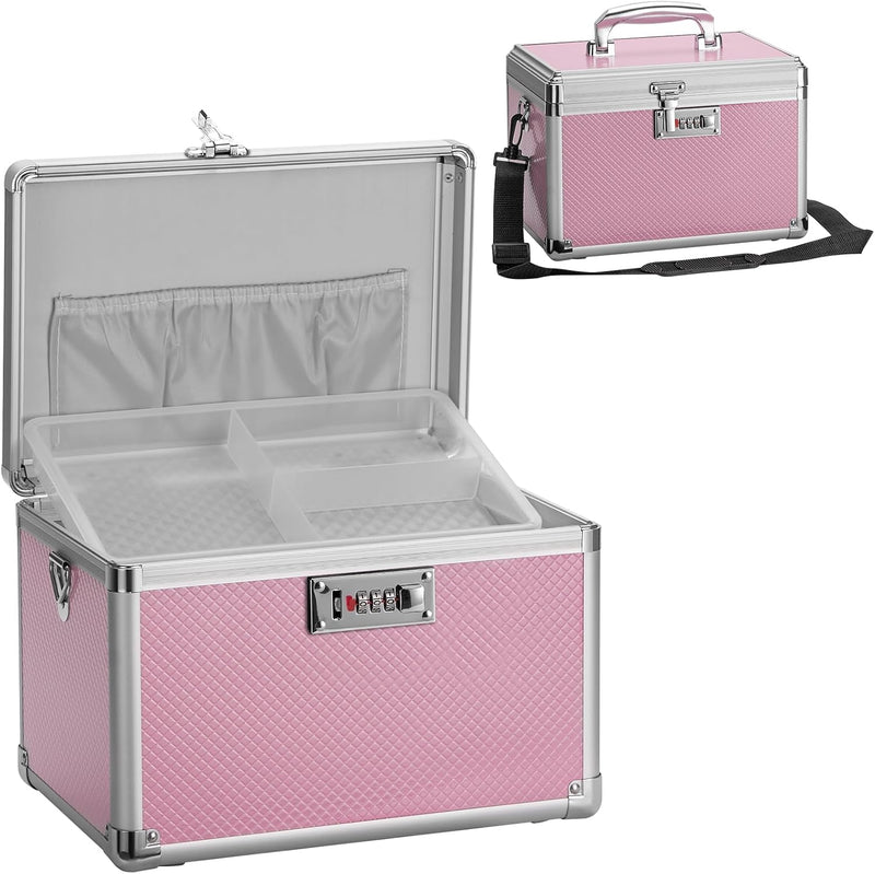 Lockable Medicine Box 13.4''x 7.6''x 7.6'' Safe Combination