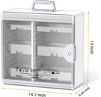Lockable Medicine Cabinet Organiser Bathroom Storage Box