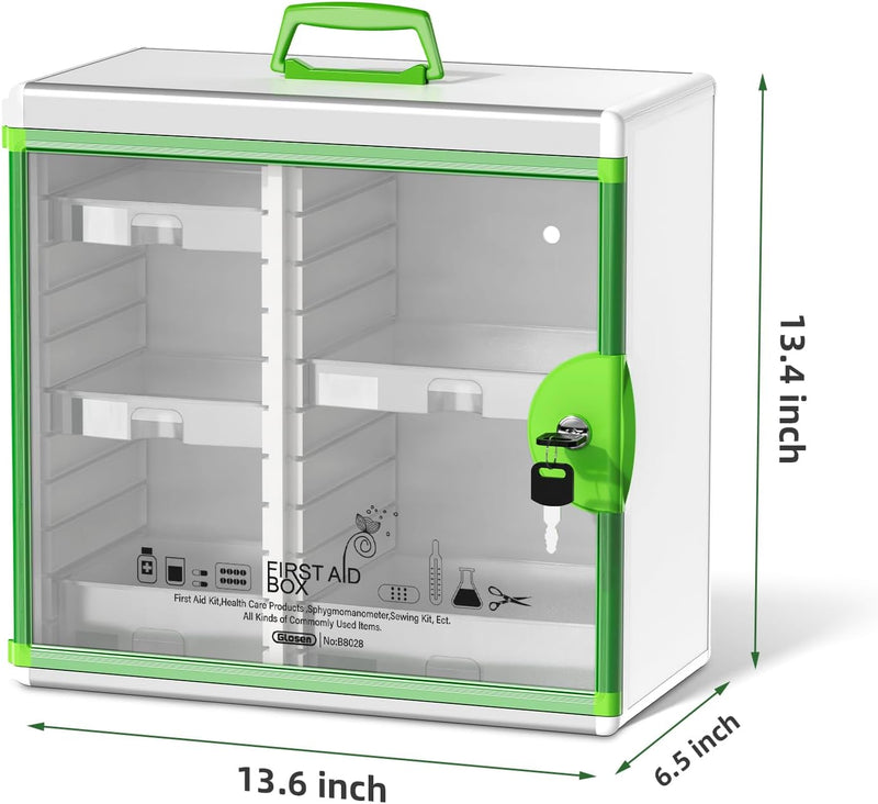 Lockable Medicine Cabinet Organiser Bathroom Storage Box