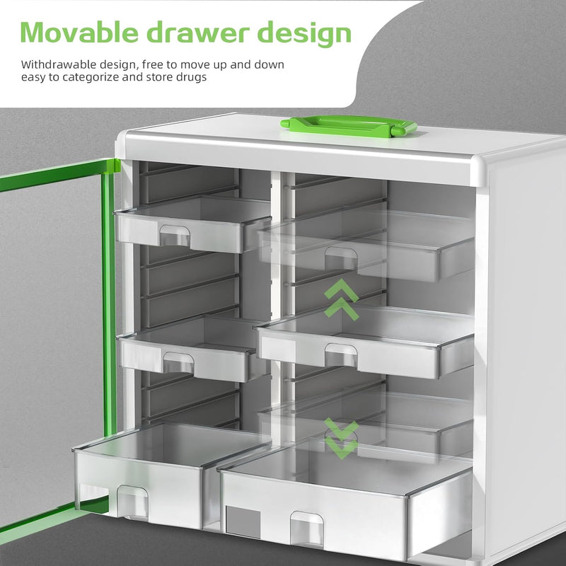 Lockable Medicine Cabinet Organiser Bathroom Storage Box