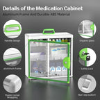 Lockable Medicine Cabinet Organiser Bathroom Storage Box