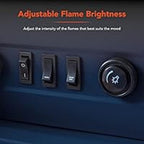 Log Effect Stove Fire with Realistic LED Flame