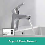 Logis Bathroom Tap with Push-Open Waste Set Sink