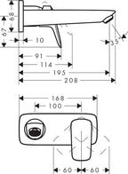 Logis Bathroom Tap with Push-Open Waste Set Sink