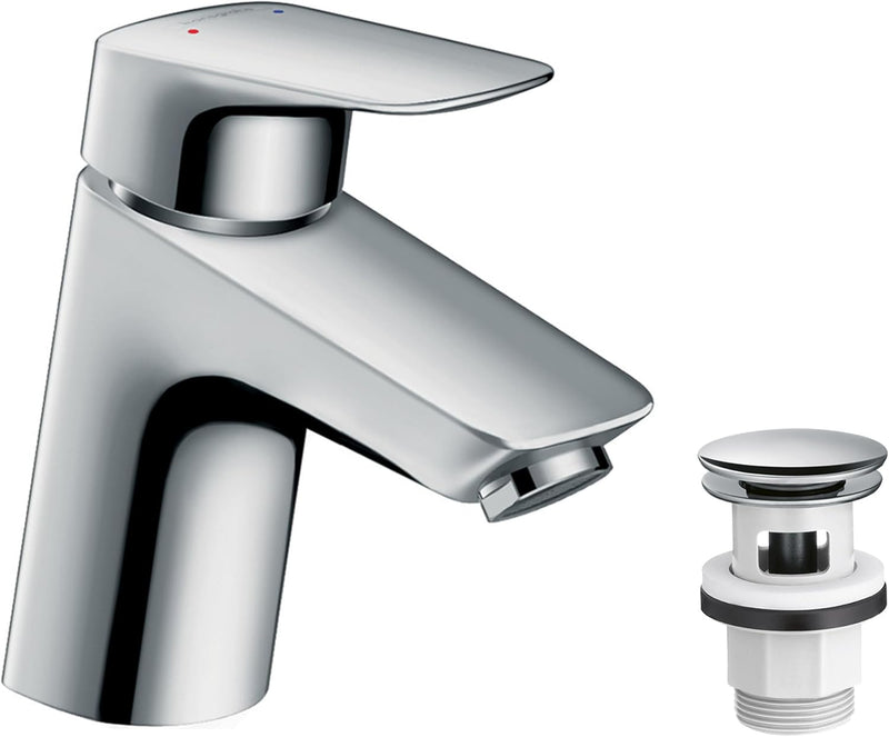Logis Bathroom Tap with Push-Open Waste Set Sink