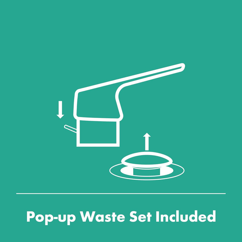 Logis Bathroom Tap with Push-Open Waste Set Sink