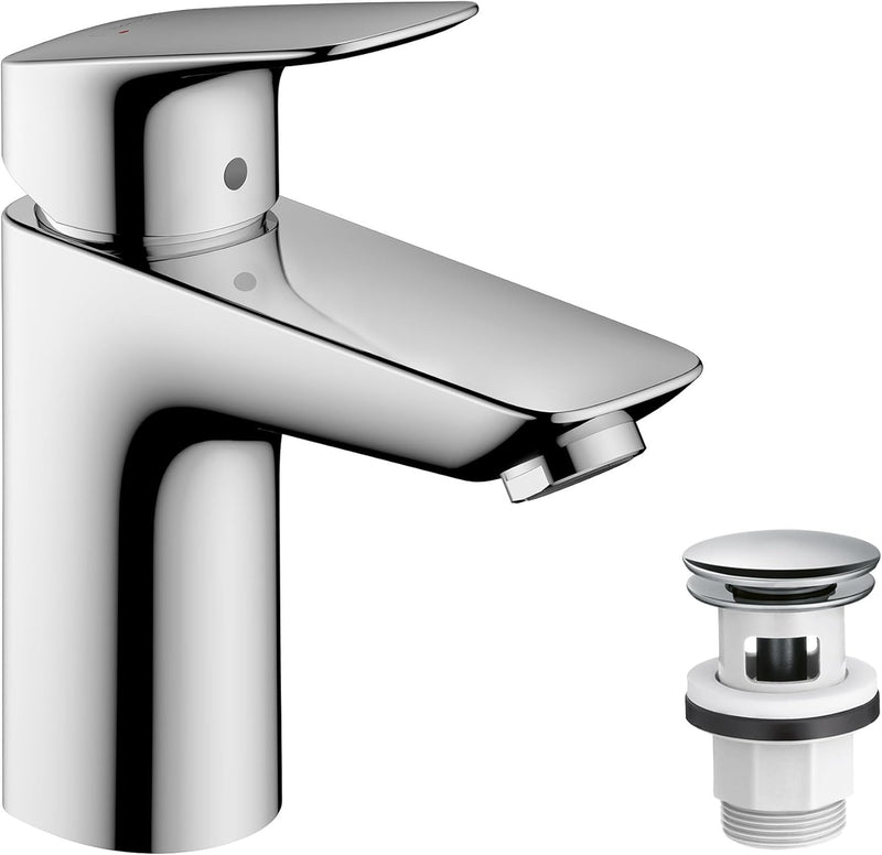 Logis Bathroom Tap with Push-Open Waste Set Sink