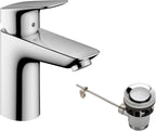 Logis Bathroom Tap with Push-Open Waste Set Sink