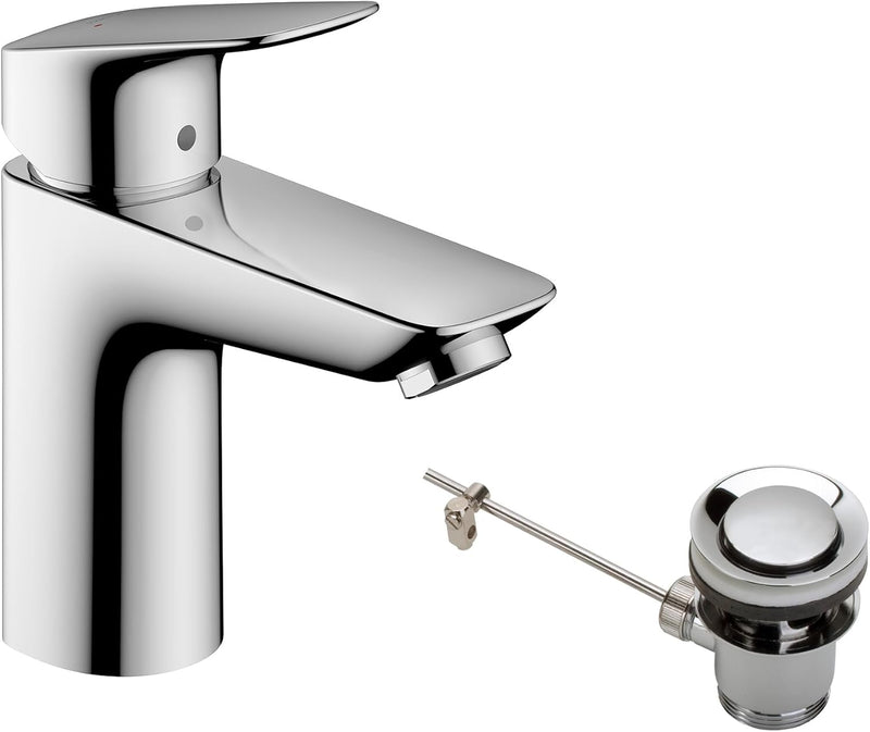 Logis Bathroom Tap with Push-Open Waste Set Sink