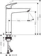 Logis Bathroom Tap with Push-Open Waste Set Sink