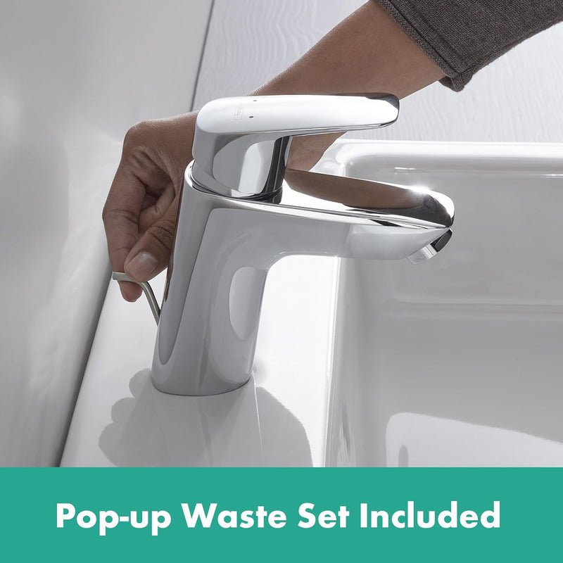 Logis Bathroom Tap with Push-Open Waste Set Sink