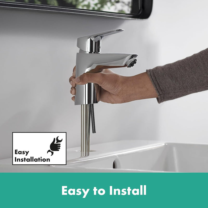 Logis Bathroom Tap with Push-Open Waste Set Sink