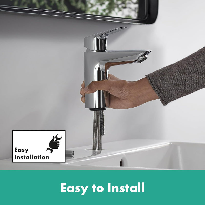 Logis Bathroom Tap with Push-Open Waste Set Sink