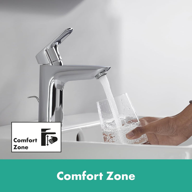 Logis Bathroom Tap with Push-Open Waste Set Sink