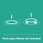 Logis Fine Bathroom Tap with Push-Open Waste Set