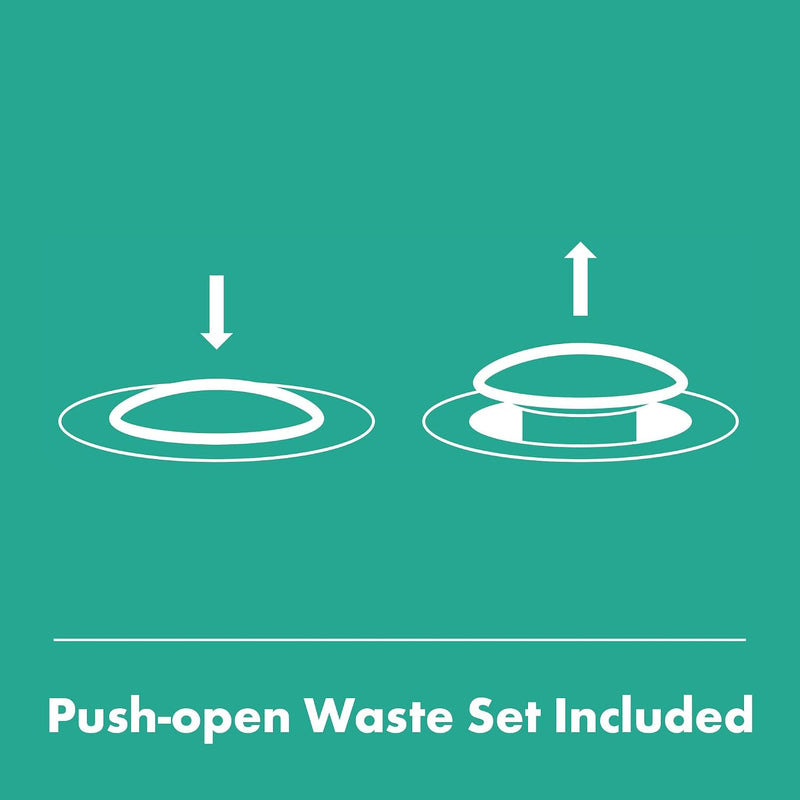 Logis Fine Bathroom Tap with Push-Open Waste Set
