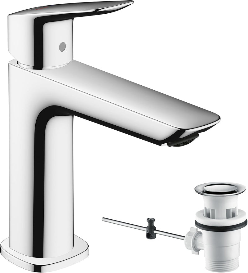 Logis Fine Bathroom Tap with Push-Open Waste Set