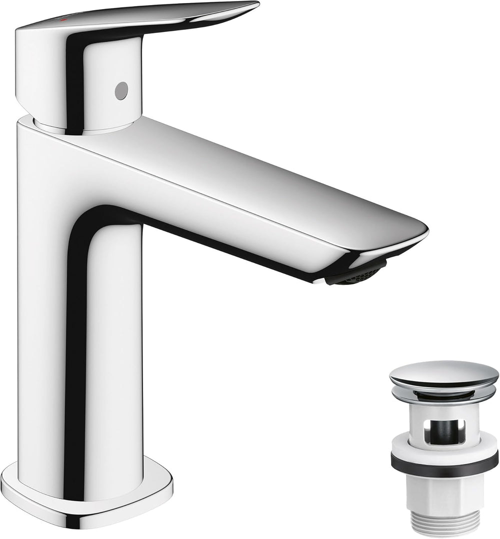 Logis Fine Bathroom Tap with Push-Open Waste Set