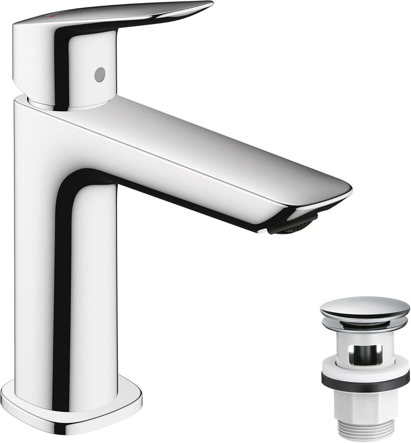 Logis Fine Bathroom Tap with Push-Open Waste Set