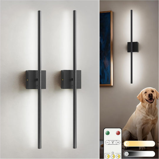 Battery Operated Wall Sconces Sconce 10000mah Rechargeable 6000K (Set of 2)