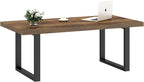 Long Oak Coffee Table Rustic Wooden Farmhouse