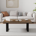 Long Oak Coffee Table Rustic Wooden Farmhouse