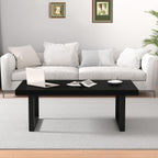 Long Oak Coffee Table Rustic Wooden Farmhouse
